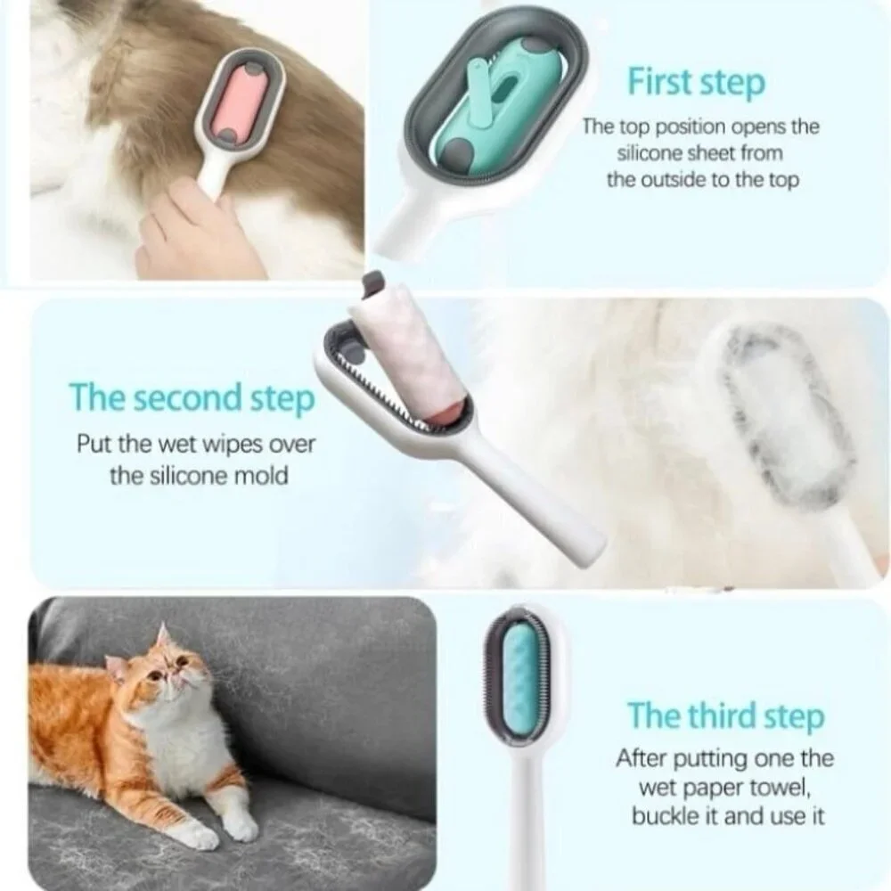 Pet Grooming Comb Kit for Long & Short Haired Cats & Dogs